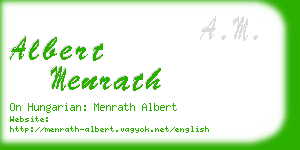 albert menrath business card